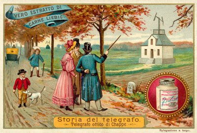 Télégraphe optique de Chappe (chromolithographie) - European School