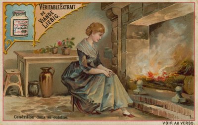 Cendrillon près du feu de cuisine - European School