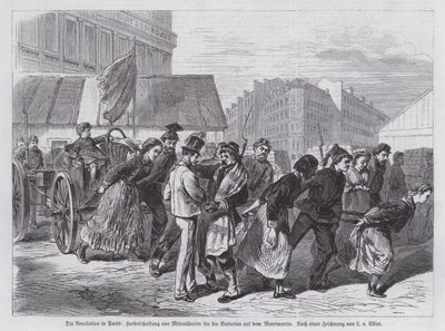 Communards se procurant des armes pour les batteries de Montmartre, Commune de Paris - European School