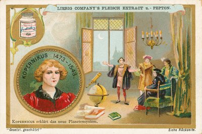 Copernic, carte de Liebig, début du 20e siècle (chromo) - European School