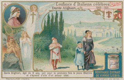 Dante Alighieri voit Béatrice pour la première fois à l