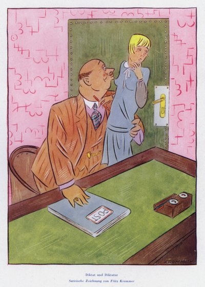 Dictée, dessin satrique sur l