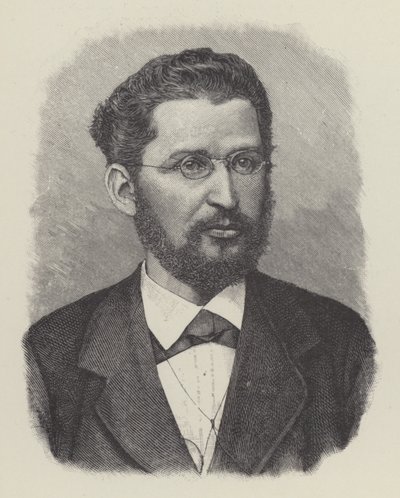 Edward Bernstein, philosophe et homme politique social-démocrate allemand (lithographie) - European School