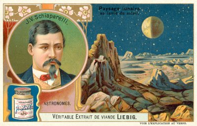 Giovanni Schiaparelli et la surface de la Lune au lever du soleil - European School
