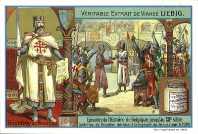 Godefroy de Bouillon refusant la couronne de Jérusalem, Première Croisade, 1099 - European School