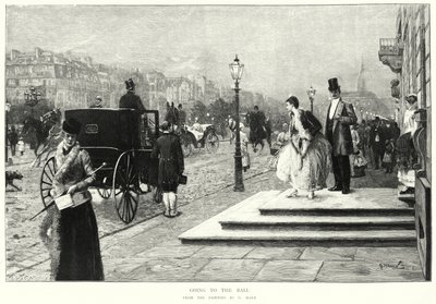 Aller au bal, peinture de G Marx - European School