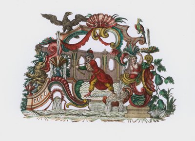 Prince indien ou persan chassant un lion - European School