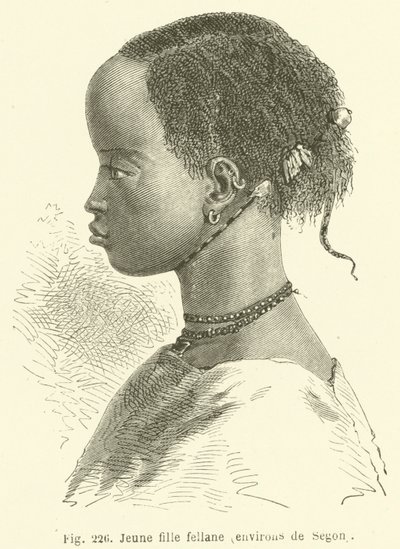 Jeune fille fellane, environs de Ségon - European School
