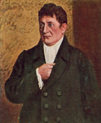 Johann Gottlieb Fichte, philosophe et écrivain allemand (litho couleur) - European School