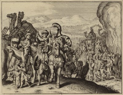 Josué et les Israélites traversant le Jourdain et entrant en Canaan - European School