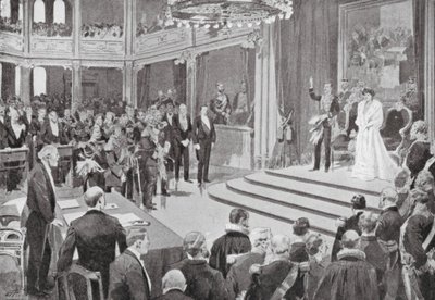 Le roi Haakon prête serment - European School