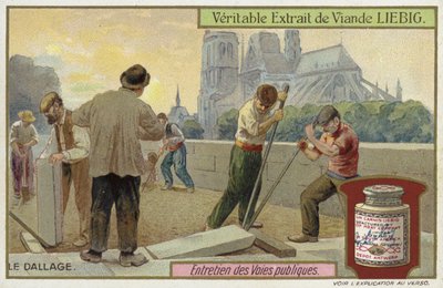 Pose de dalles de pavage - European School