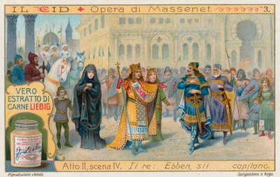 Le Cid de Massenet, carte Liebig, début du 20e siècle (chromo) - European School