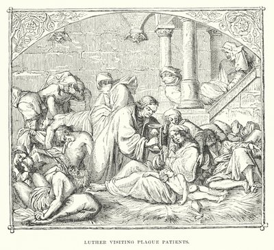 Luther visitant des patients atteints de la peste - European School