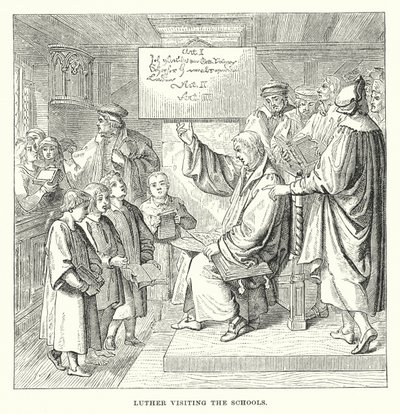 Luther visitant les écoles (gravure) - European School