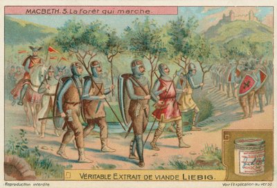 Macbeth. La forêt qui marchait, carte de Liebig, début du 20e siècle (chromo) - European School