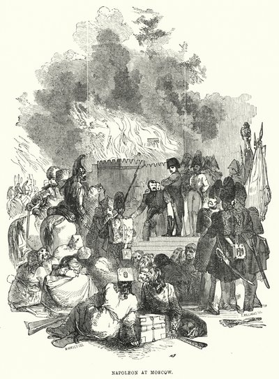 Napoléon à Moscou (gravure) - European School