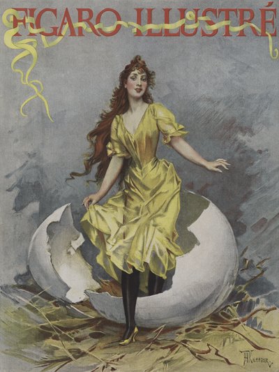 Œuf de Pâques. Couverture de Le Figaro Illustré, avril 1893 - European School