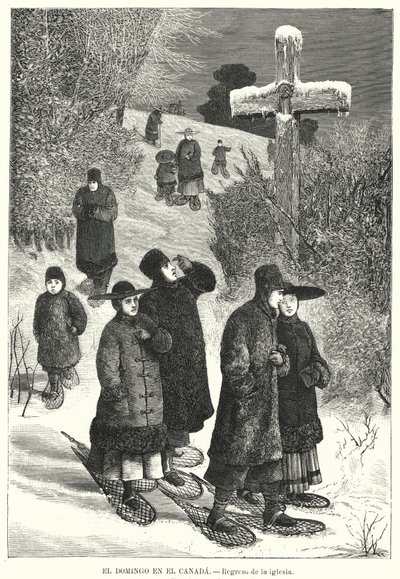 Personnes portant des raquettes à neige revenant de l