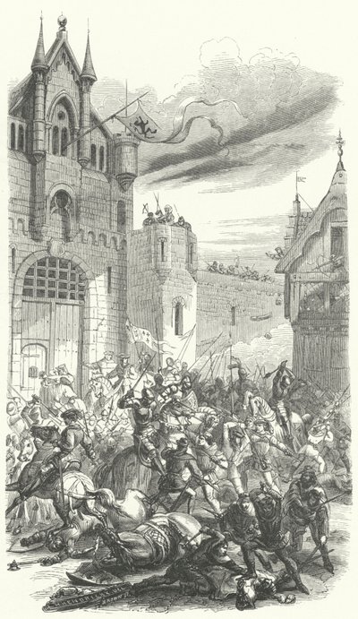 Philippe le Bon, duc de Bourgogne, combattant une révolte à Bruges - European School