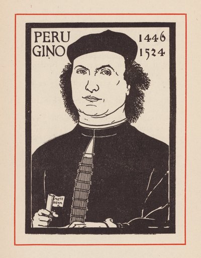 Pietro Perugino, artiste italien de la Renaissance (lithographie) - European School