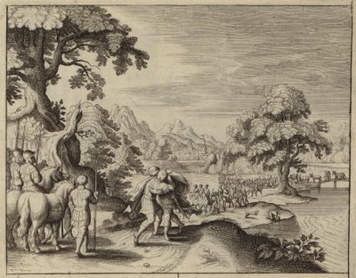 Réconciliation de Jacob et Ésaü (gravure) - European School