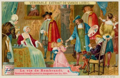 Rembrandt peint le portrait de Jan Six - European School