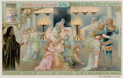 Robert est encouragé par Bertram et les fantômes des nonnes à prendre la branche magique - European School