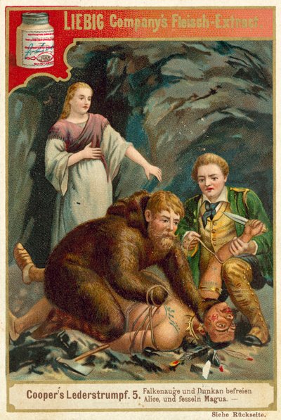 Scène de Le Dernier des Mohicans, par James Fenimore Cooper - European School