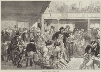 Croquis à Berlin, bal des ouvriers (gravure) - European School