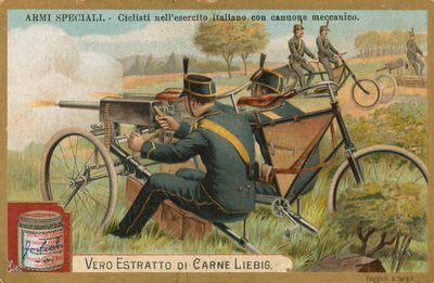 Armes spéciales, carte de Liebig, début du 20e siècle (chromo) - European School