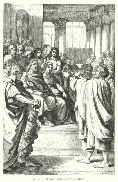 Saint Paul devant Festus et Agrippa (gravure) - European School