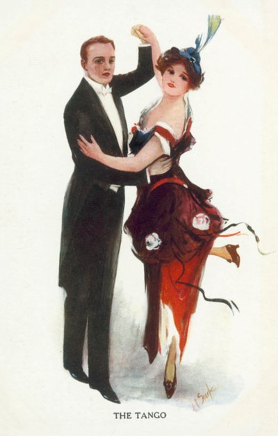 Tango (colour litho) - European School