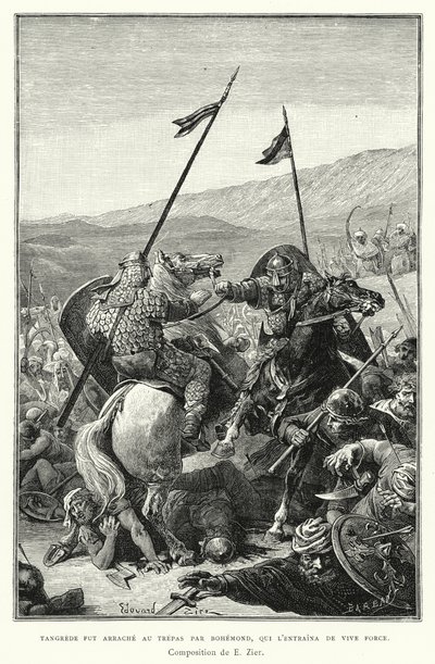Tangrede fut arraché au trépas par Bohémond, qui l