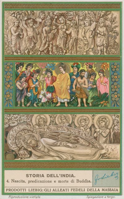 La naissance, la prédication et la mort de Bouddha - European School