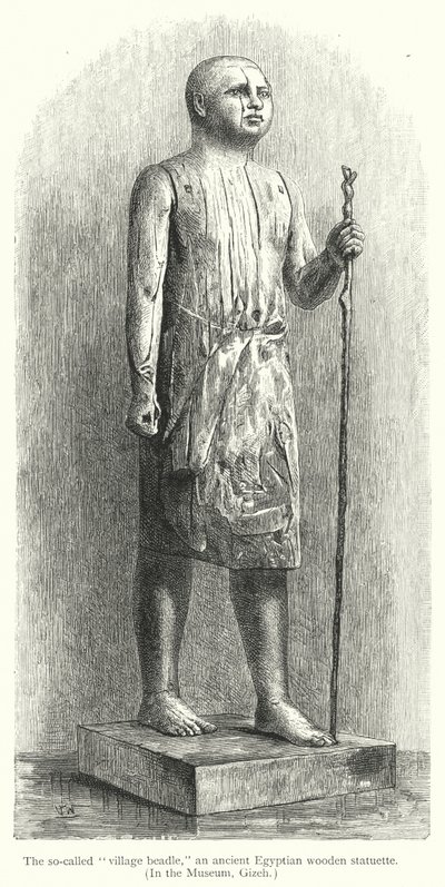 Le soi-disant "bedeau du village", une statuette en bois égyptienne ancienne - European School