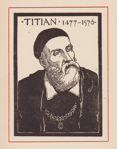 Titien, artiste italien de la Renaissance (lithographie) - European School