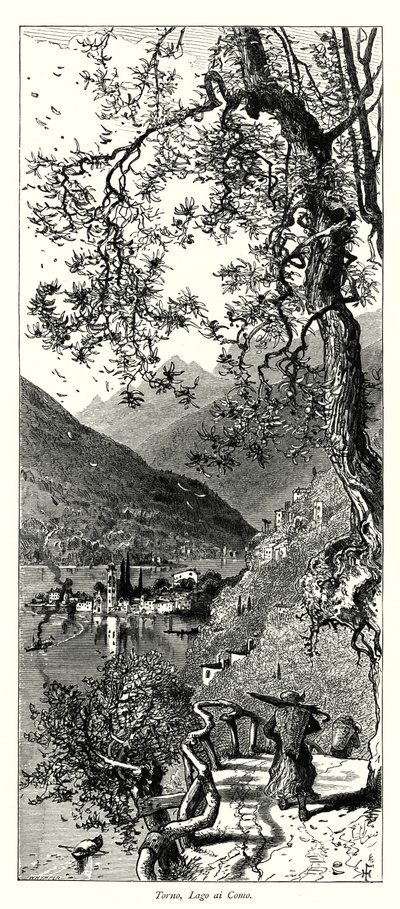 Torno, Lac de Côme (gravure) - European School