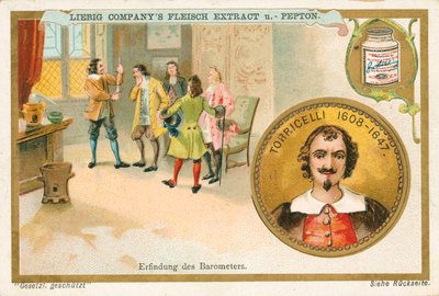 Torricelli, Carte de Liebig, début du 20e siècle (chromo) - European School