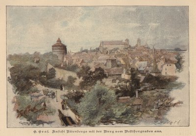 Vue de Nuremberg et de son château, Allemagne - European School