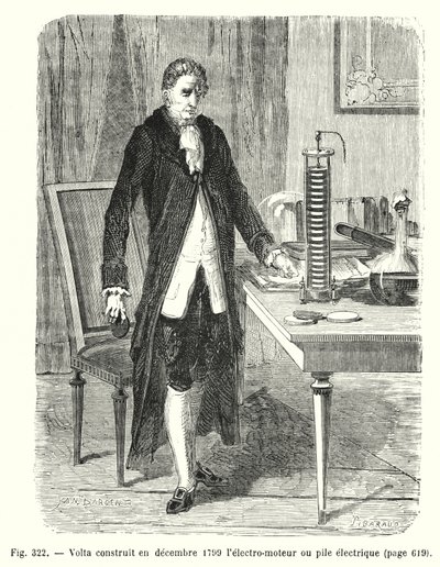 Volta construit en décembre 1799 l