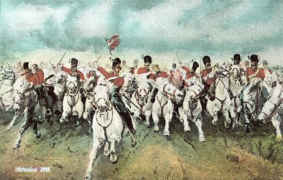 Waterloo 1815, charge de la cavalerie écossaise - European School