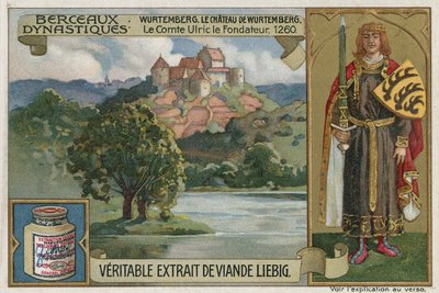 Wurtemberg : château de Wirtemberg et Ulrich Ier, comte de Wurtemberg, 1260 - European School