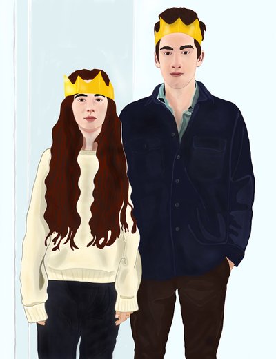 A and E on New Years Eve, Brooklyn (art numérique) - Evan Sklar