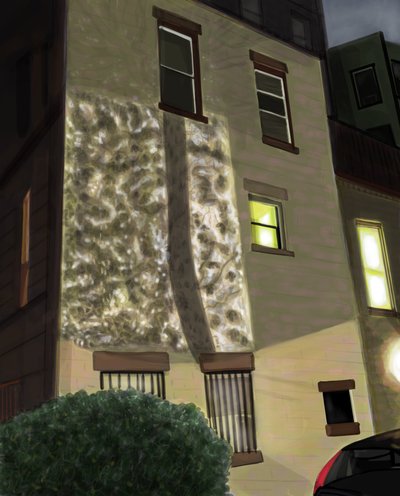 Prospect Park West et Seventh Street, 2017 (dessiné à la main sur un iPad avec un crayon Apple). - Evan Sklar