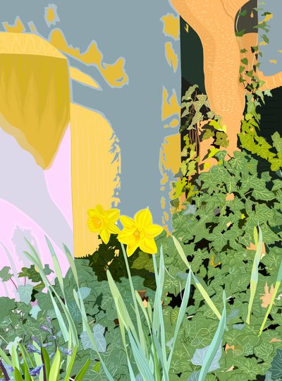 Deux jonquilles.jpg, c.2020-24 (art numérique) - Evan Sklar