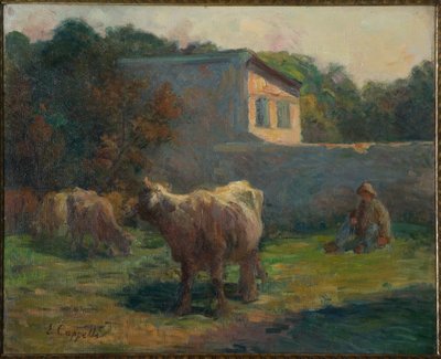 Vaches en pâturage - Evaristo Cappelli