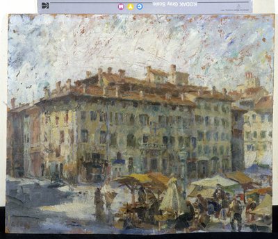 Marché sur la Piazza Grande à Modène - Evaristo Cappelli