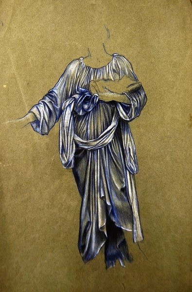 Étude pour le troisième ange debout ailé - Evelyn De Morgan