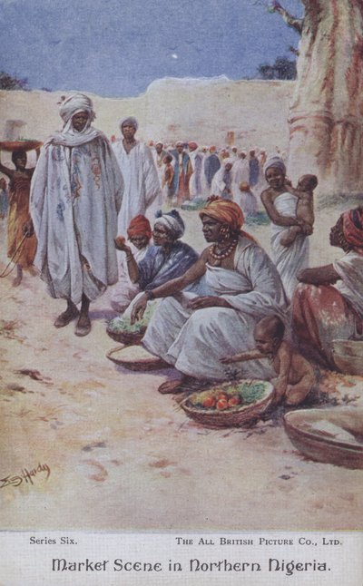 Scène de marché en Algérie du Nord - Evelyn Stuart Hardy
